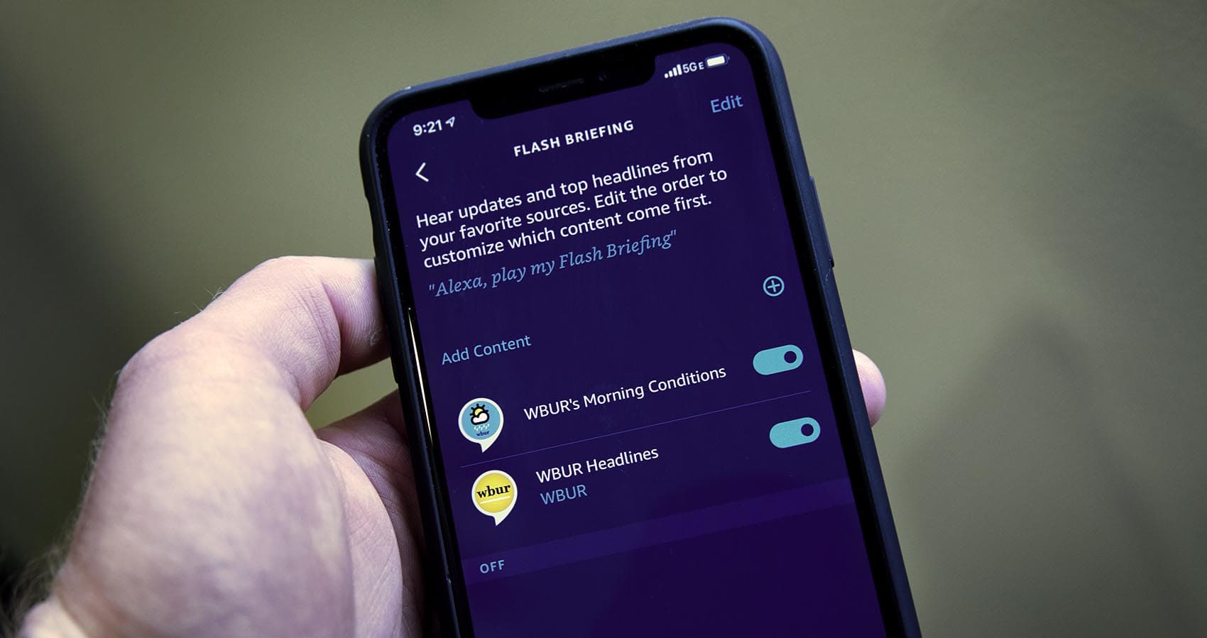 &quot;Flash briefings&quot; offer a way to build a customized newscast for your Alexa-enabled device. (Robin Lubbock/WBUR)