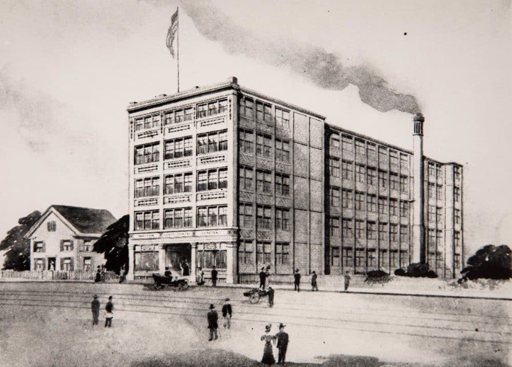 The Cambridge Brands building was originally home to the Boston Confectionery Company, pictured here around 1908. (Courtesy The Cambridge Historical Commission.)
