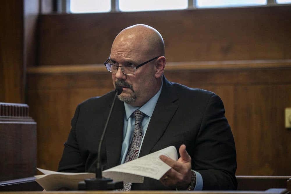 Souza-Baranowski Superintendent Steven Kenneway testifies in Suffolk Superior Court. (Jesse Costa/WBUR)