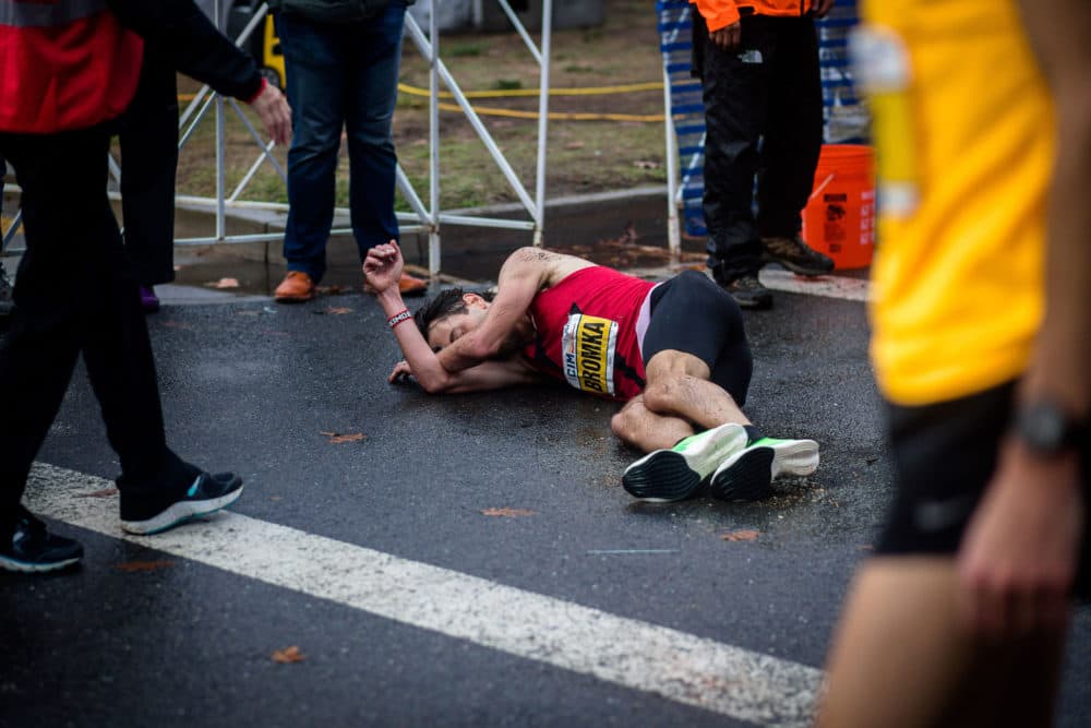 Peter after he missed the Olympic Trials-qualifying time under two seconds. (Jody Bailey)