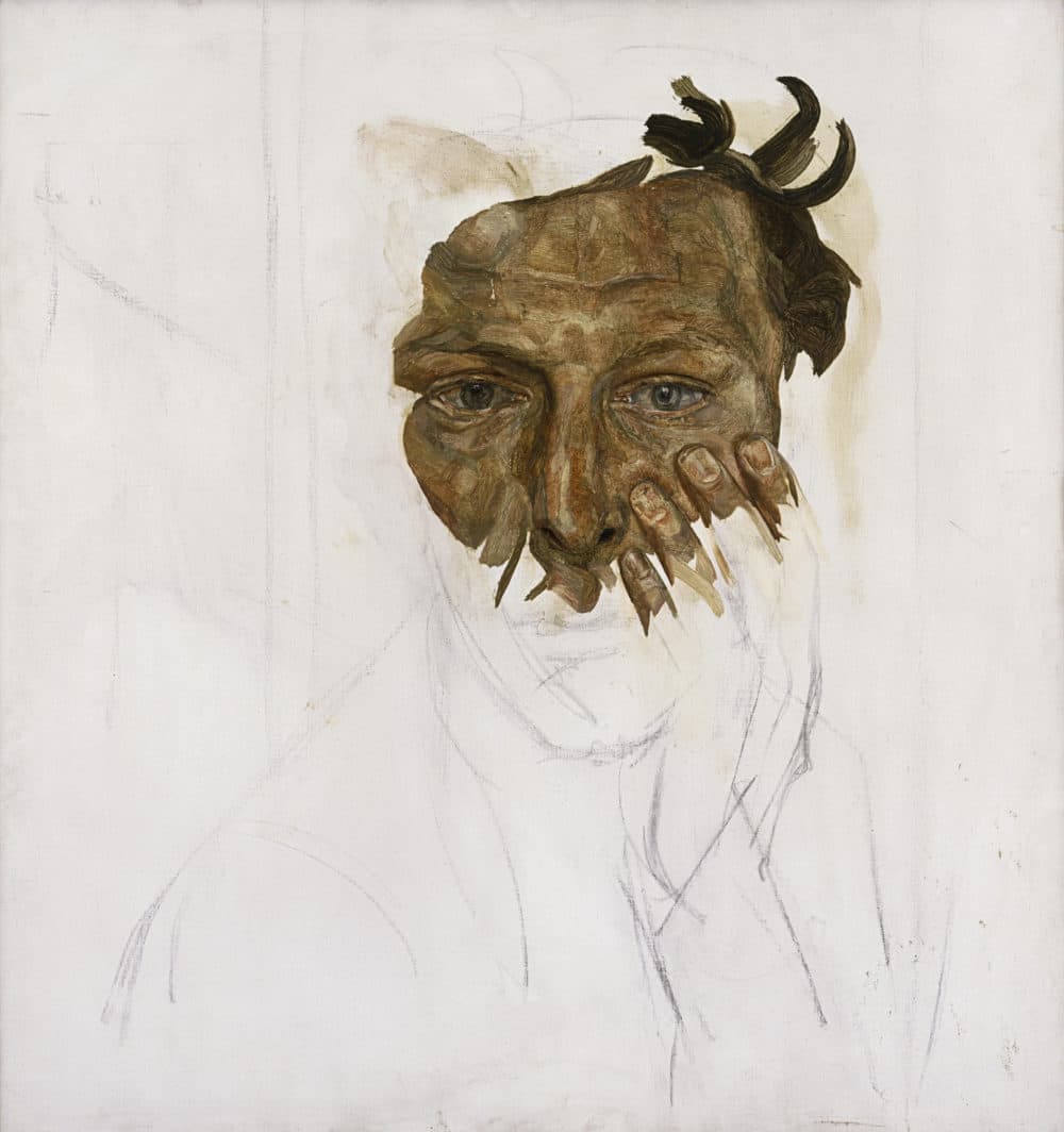 Lucian Freud, “Self-Portrait,” about 1956. (Courtesy Museum of Fine Arts, Boston)