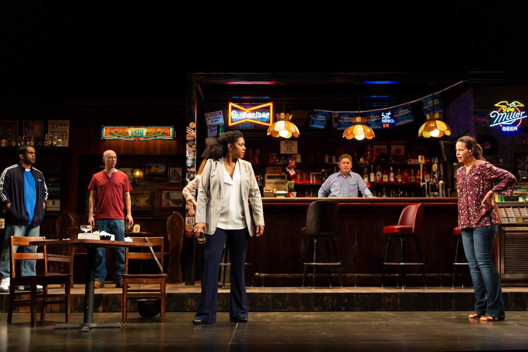 The cast of Huntington Theatre Company's production of &quot;Sweat.&quot; (Courtsey T. Charles Erickson)
