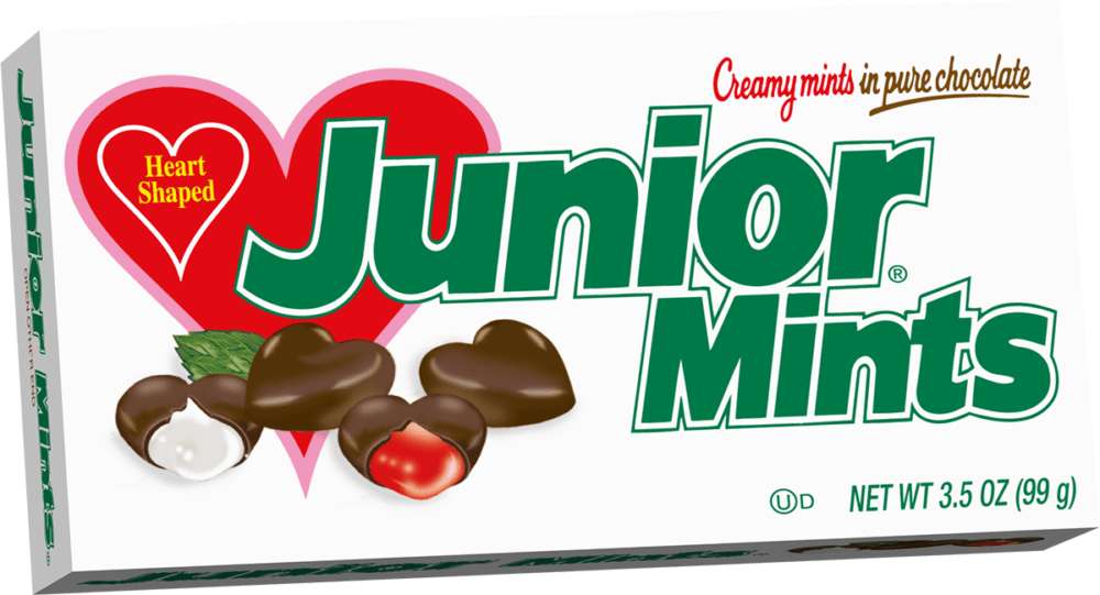 More than eighteen million heart-shaped Junior Mints are made each year in Cambridge. (Courtesy Tootie Roll Industries)