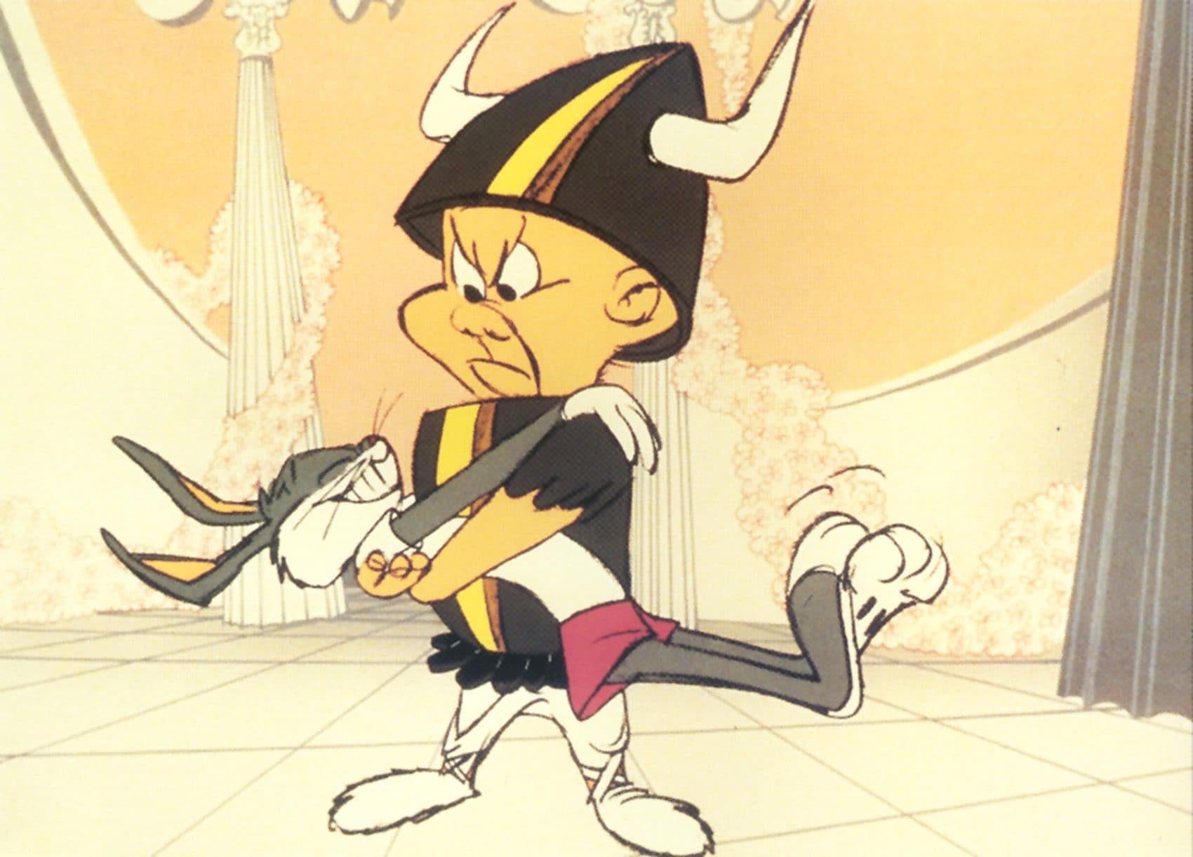 “What’s Opera, Doc?” (1957), recasts Bugs Bunny and Elmer Fudd as Wagnerian opera stars. (Courtesy Brattle Theatre)