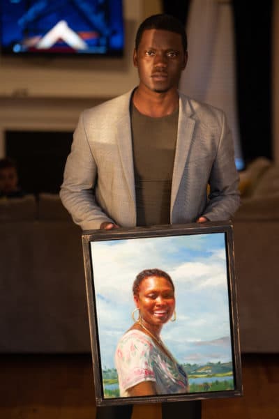 Chris Singleton, the son of Emmanuel AME Church shooting victim Sharonda Coleman Singleton, at his home in Hanahan, South Carolina. (Alvin C. Jacobs for Here &amp; Now)