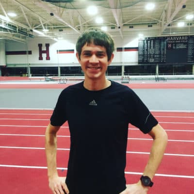 Brian Harvey, a Cambridge resident, will compete in the Olympic Marathon Trials in Atlanta on Saturday. (Alex Ashlock/WBUR)