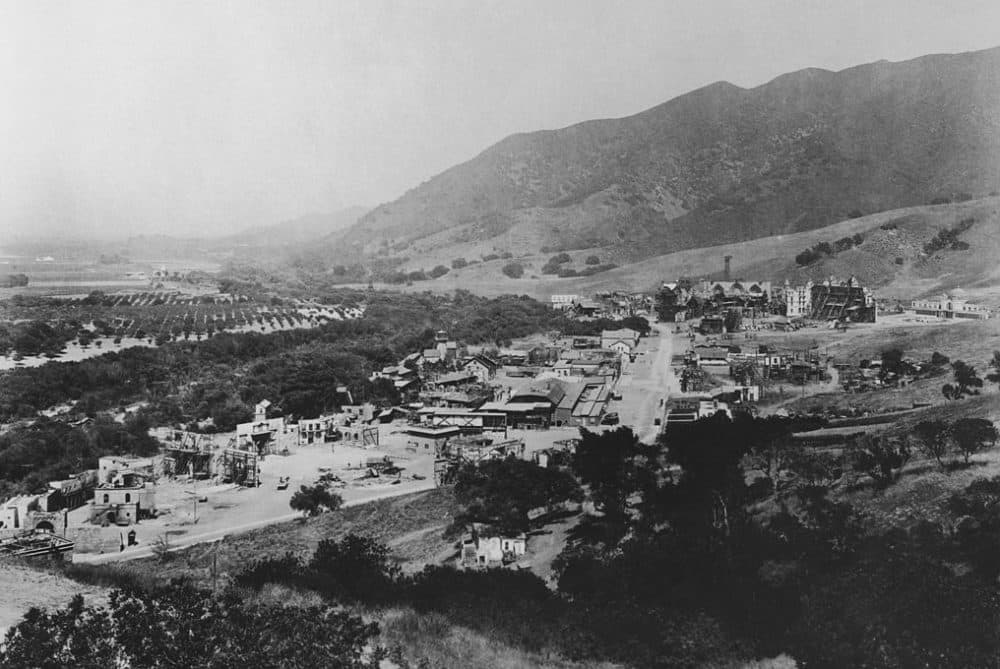 A view over the back lot at Universal City Studios, Hollywood, California, 1921. (Hulton Archive/Getty Images)