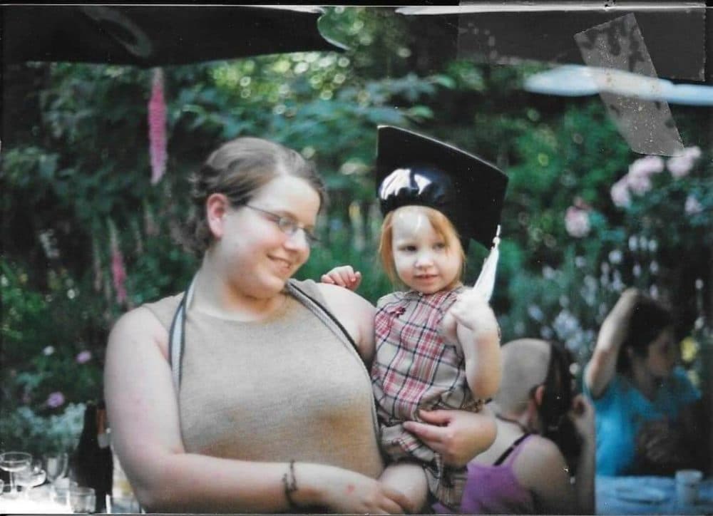 The author with her daughter, Kaelynn, at her graduation from the University of Oregon in June 2003.  
(Courtesy)