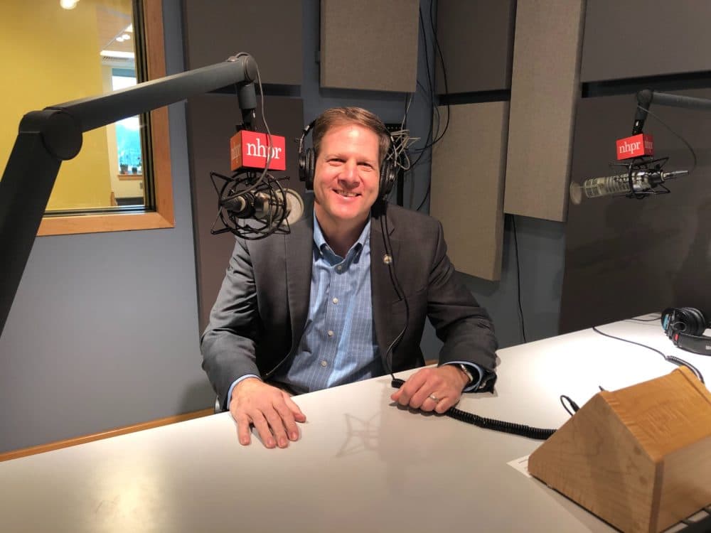 Gov. Chris Sununu at New Hampshire Public Radio. (Karyn Miller-Medzon/Here &amp; Now)