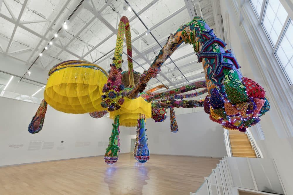 Joana Vasconcelos' &quot;Valkyrie Mumbet&quot; at MAAM. (Courtesy Will Howcroft/MassArt)