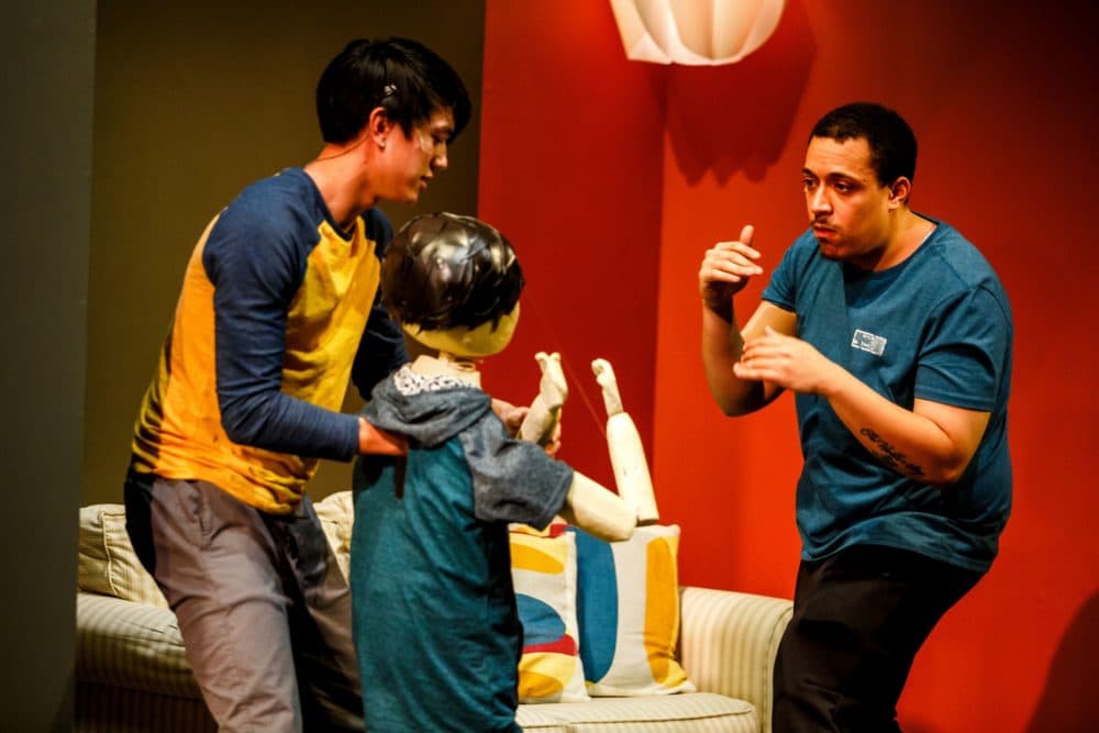 Minh-Anh Day (left) as Wolf and Adrian Peguero as Ryan in &quot;Wolf Play.&quot; (Courtesy Andrew James Wang)