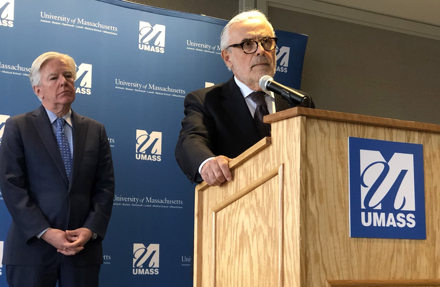 Dr. Marcelo Suárez-Orozco was named the next chancellor of UMass Boston on Monday afternoon. (Max Larkin/WBUR)