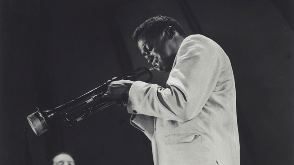 Miles Davis, Cannonball Adderly, Jimmy Cobb, 1959. (Courtesy Chuck Stewart Photography, LLC)