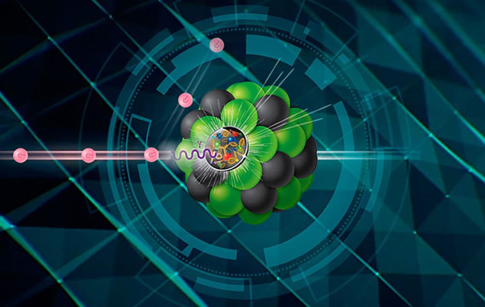 &quot;Electrons will collide with protons or larger atomic nuclei at the Electron-Ion Collider to produce dynamic 3-D snapshots of the building blocks of all visible matter,&quot; according to the U.S. Department of Energy. (Courtesy of Brookhaven National Laboratory/DOE)