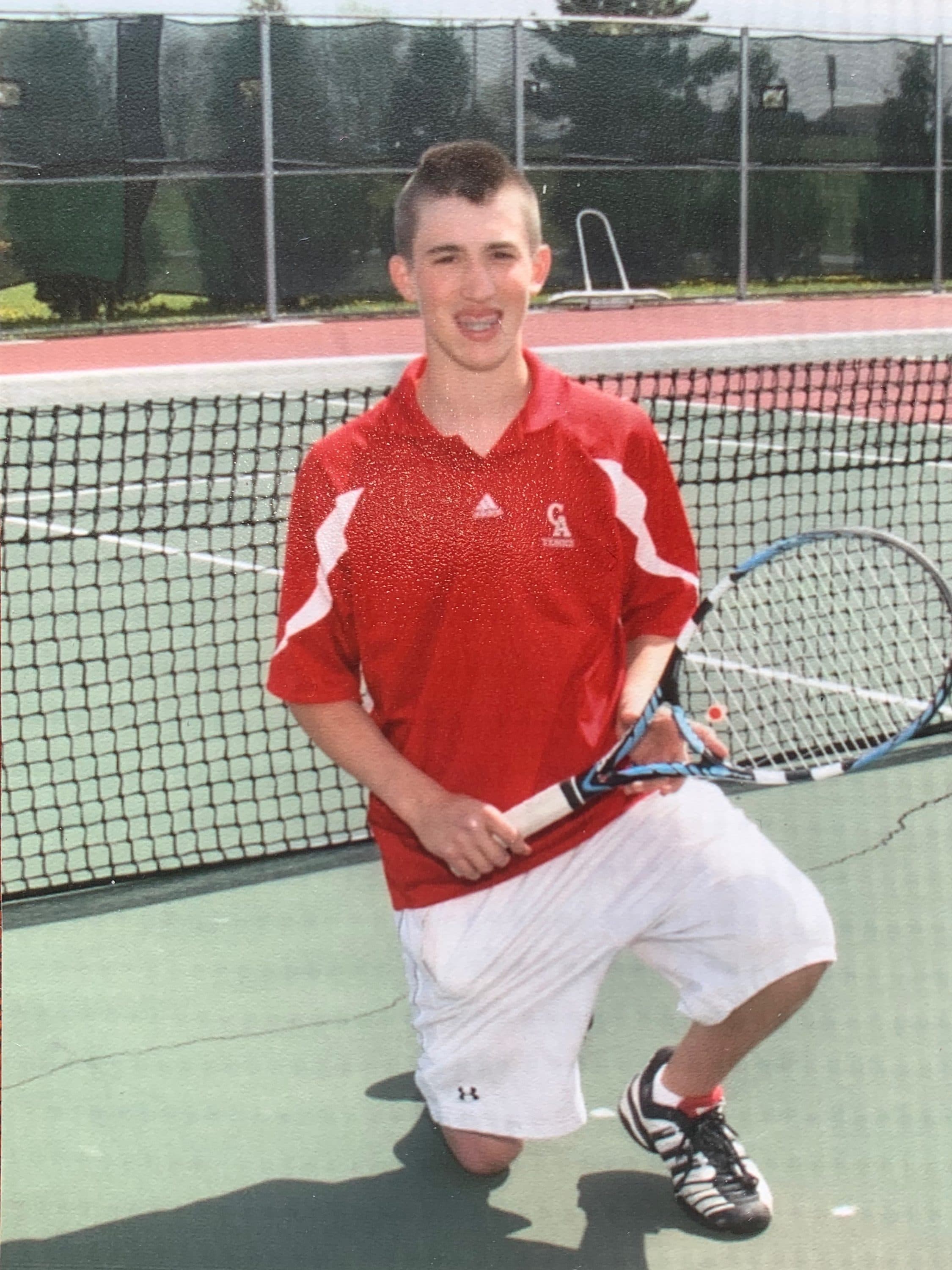 Brandon Roat as a high school freshman on the varsity tennis team. (Courtesy Connie Sorman)