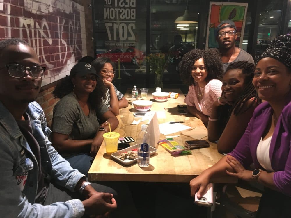 A team of participants during Hella Black Trivia night at Dudley Cafe in Roxbury. (Courtesy)
