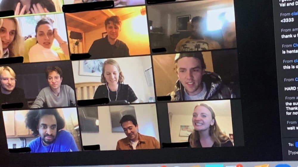 Unable to gather in groups, friends are meeting virtually to avoid the spread of the coronavirus. (Courtesy Valerie Hirschberg)