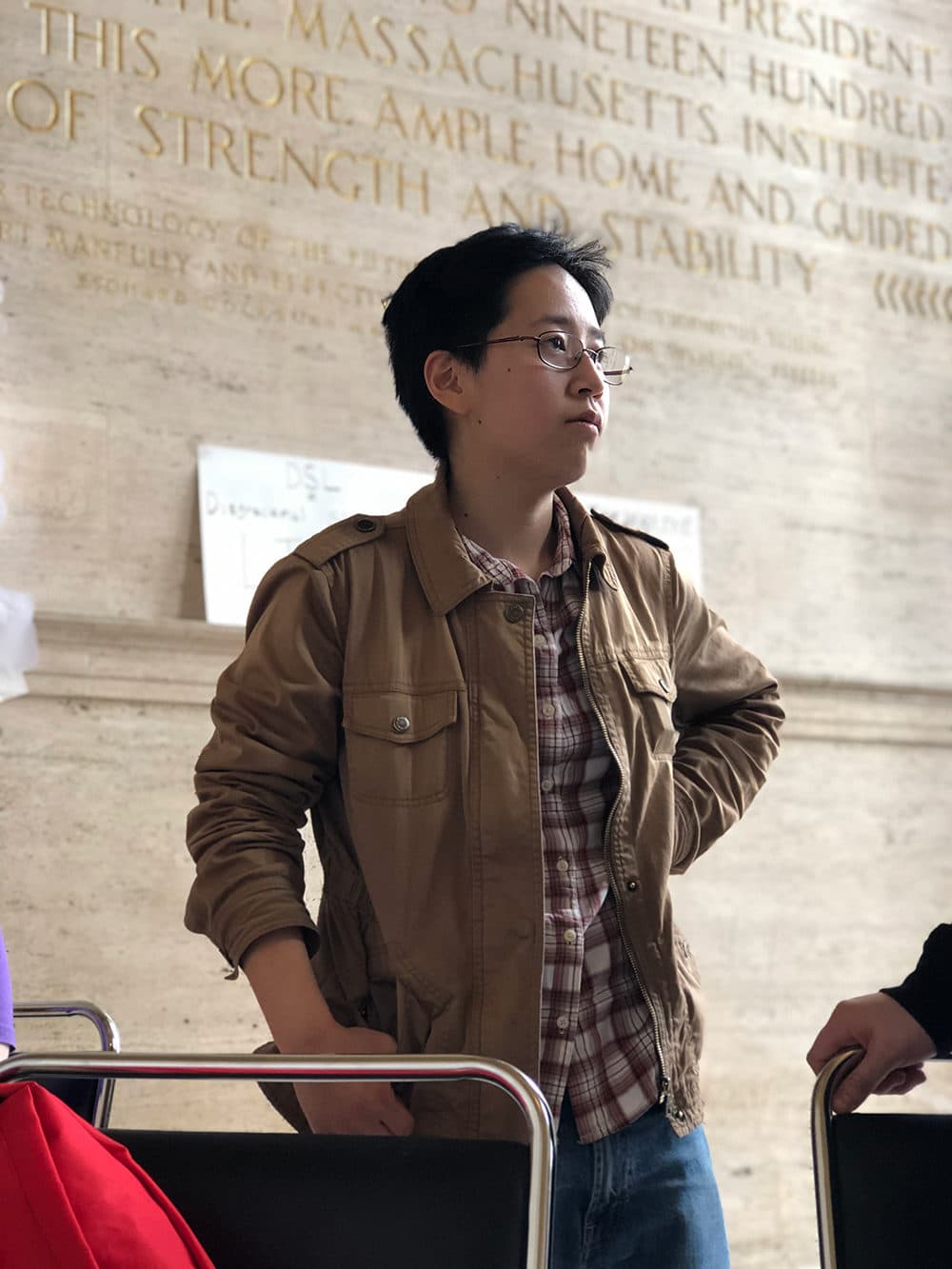 MIT graduate student Lilly Chin says she understands the institution's approach to 'de-densifying' the campus, but says "the response has been really bad." (Max Larkin/WBUR)
