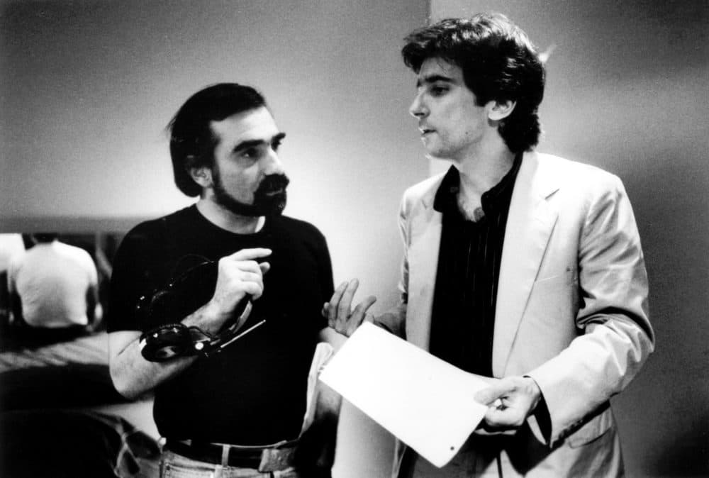 Martin Scorsese (left) with Griffin Dunne on the set of “After Hours” (1985). (Courtesy Warner Bros./Photofest)