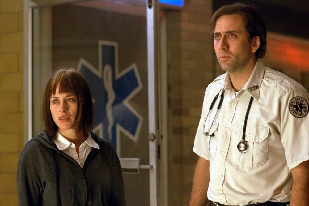 Patricia Arquette (left) and Nicolas Cage in “Bringing Out the Dead” (1999). (Courtesy Paramount Pictures/Photofest)