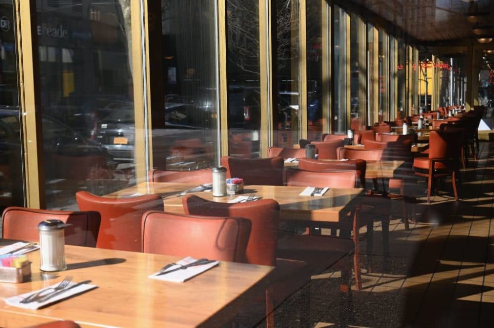 An empty restaurant in Brooklyn. (Angela Weiss/AFP/Getty Images)