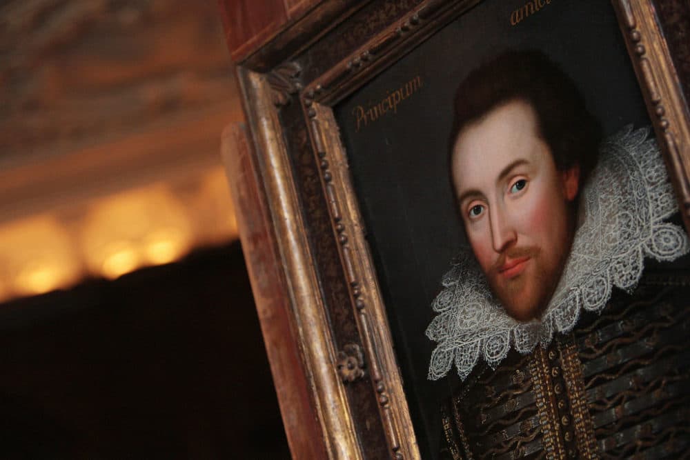 A portrait of William Shakespeare is pictured in London on March 9, 2009. (Leon Neal/AFP/Getty Images)