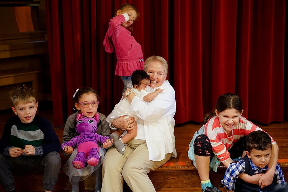 Annette Doeschner with her six grandchildren in 2017. (Courtesy)