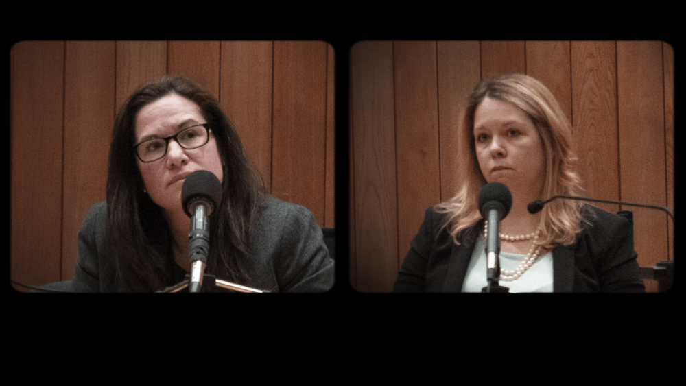 Left to right, former Assistant Attorneys General Anne Kaczmarek and Kris Foster. (Courtesy Netflix) 