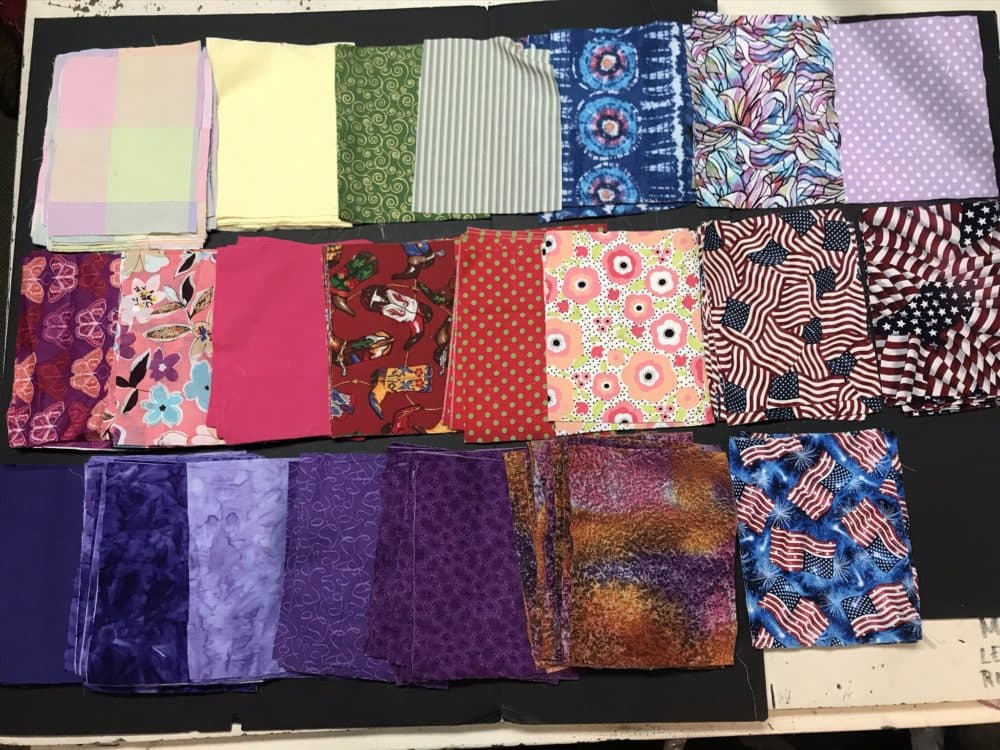 Fabric at Josef's studio that will be used to make masks (Courtesy Daniel Forrester/David Josef Fashions)