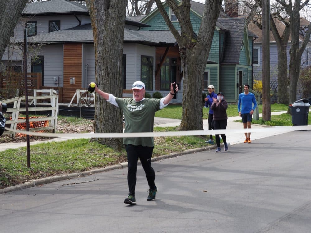 After five and a half hours, John finished the marathon. (Chris Poterala)