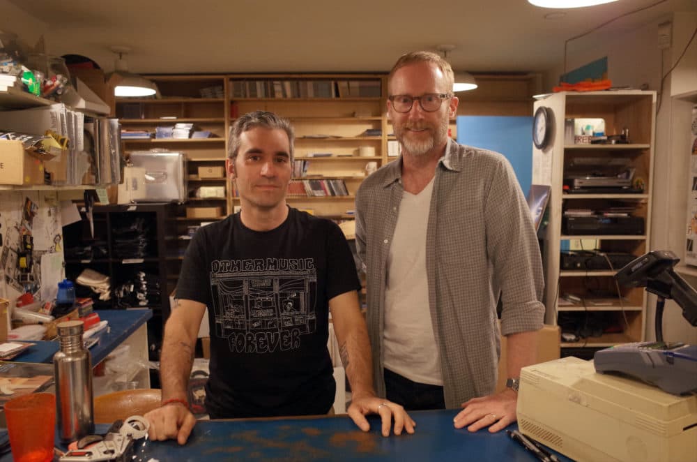 Record store owners Josh Madell (left) and Chris Vanderloo in a still from the documentary &quot;Other Music.&quot; (Courtesy)
