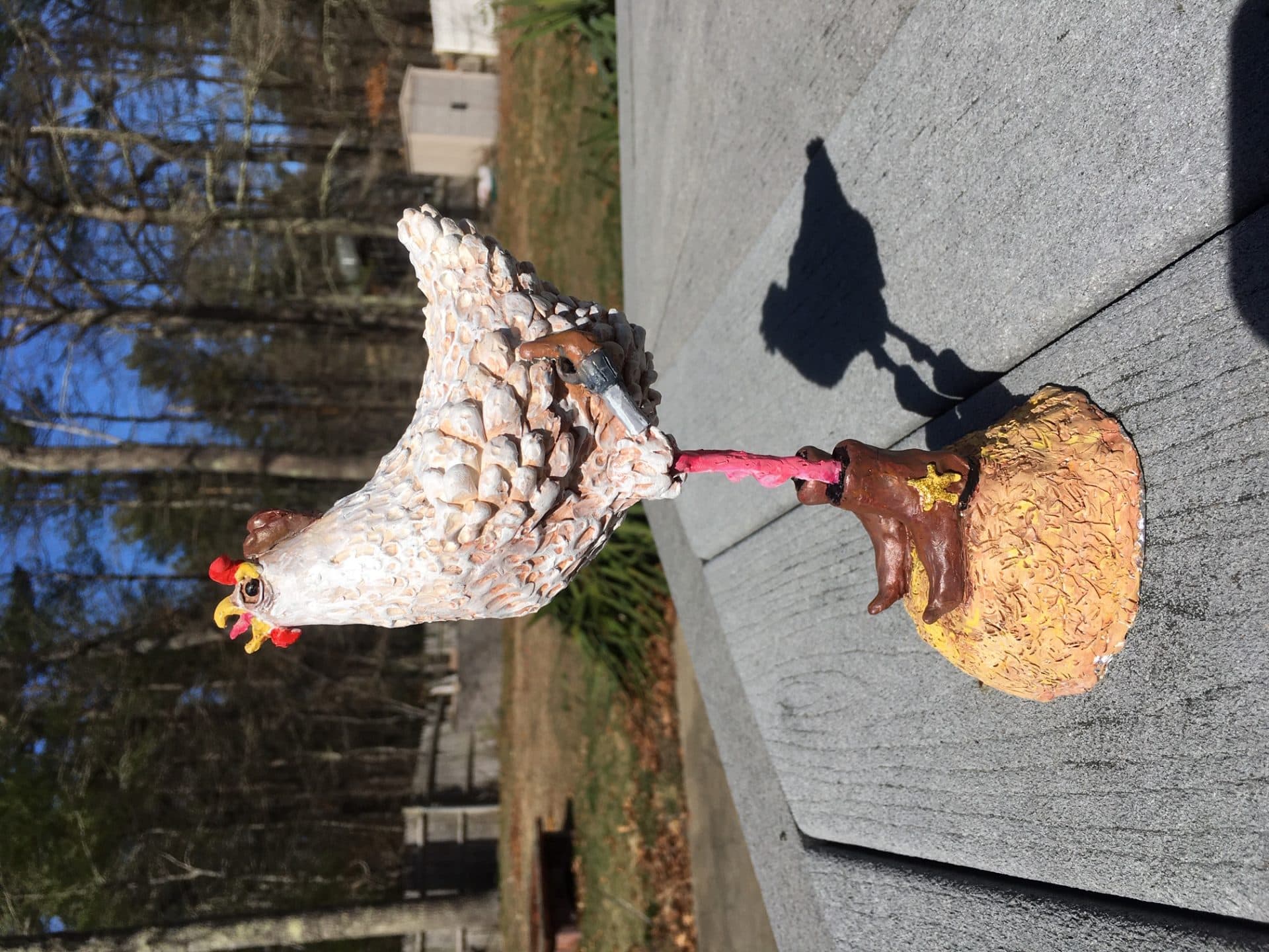 A chicken sculpture by Sara Micciche. (Courtesy Chuck Stigliano)