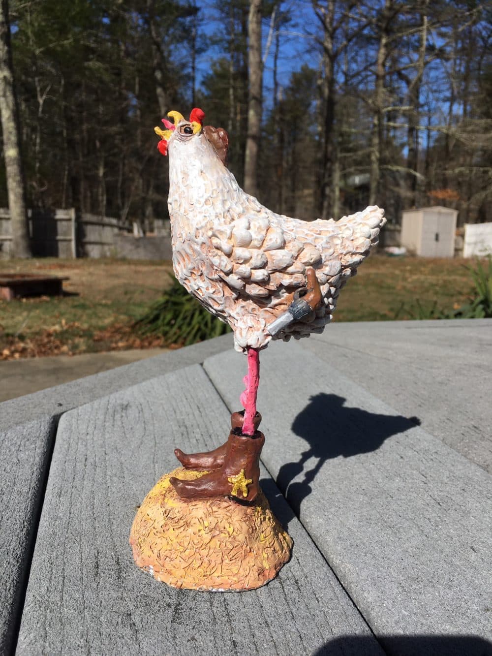 A chicken sculpture by Sara Micciche. (Courtesy Chuck Stigliano)