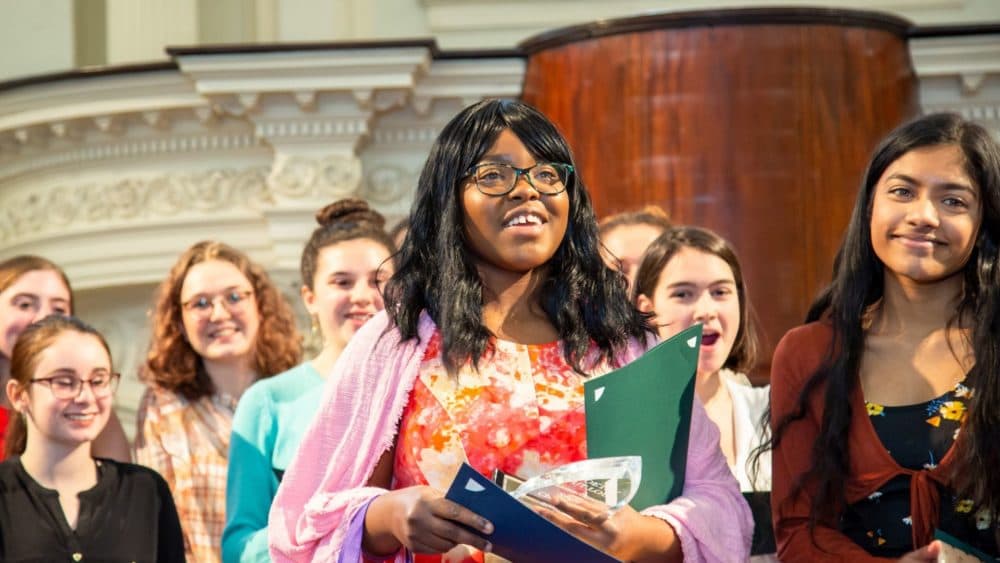 Anya Barrett was named the Massachusetts 2020 Poetry Out Loud Champion. (Courtesy David Marshall)