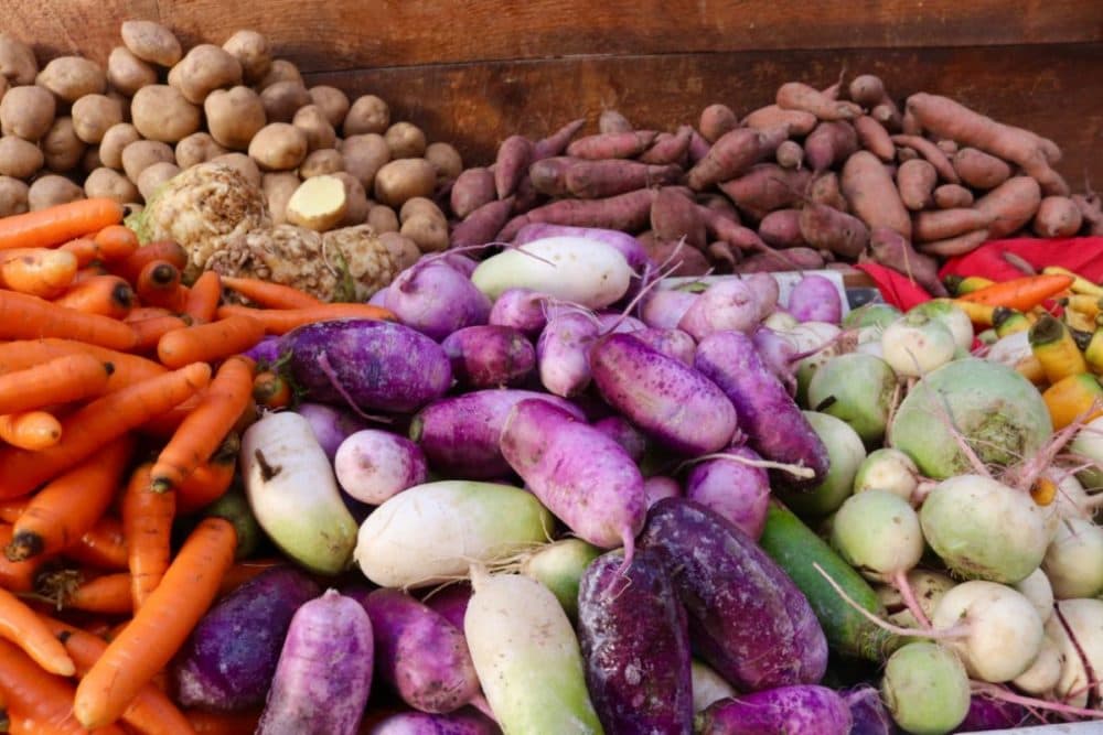 Root vegetables grown by Michael Docter of Winter Moon Roots. (Courtesy Wayland Winter Farmers Market)