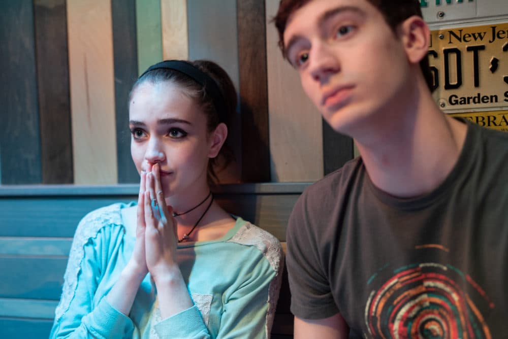 Talia Ryder (left) as Skylar and Théodore Pellerin as Jasper in &quot;Never Rarely Sometimes Always.&quot; (Courtesy Angal Field/Focus Features)