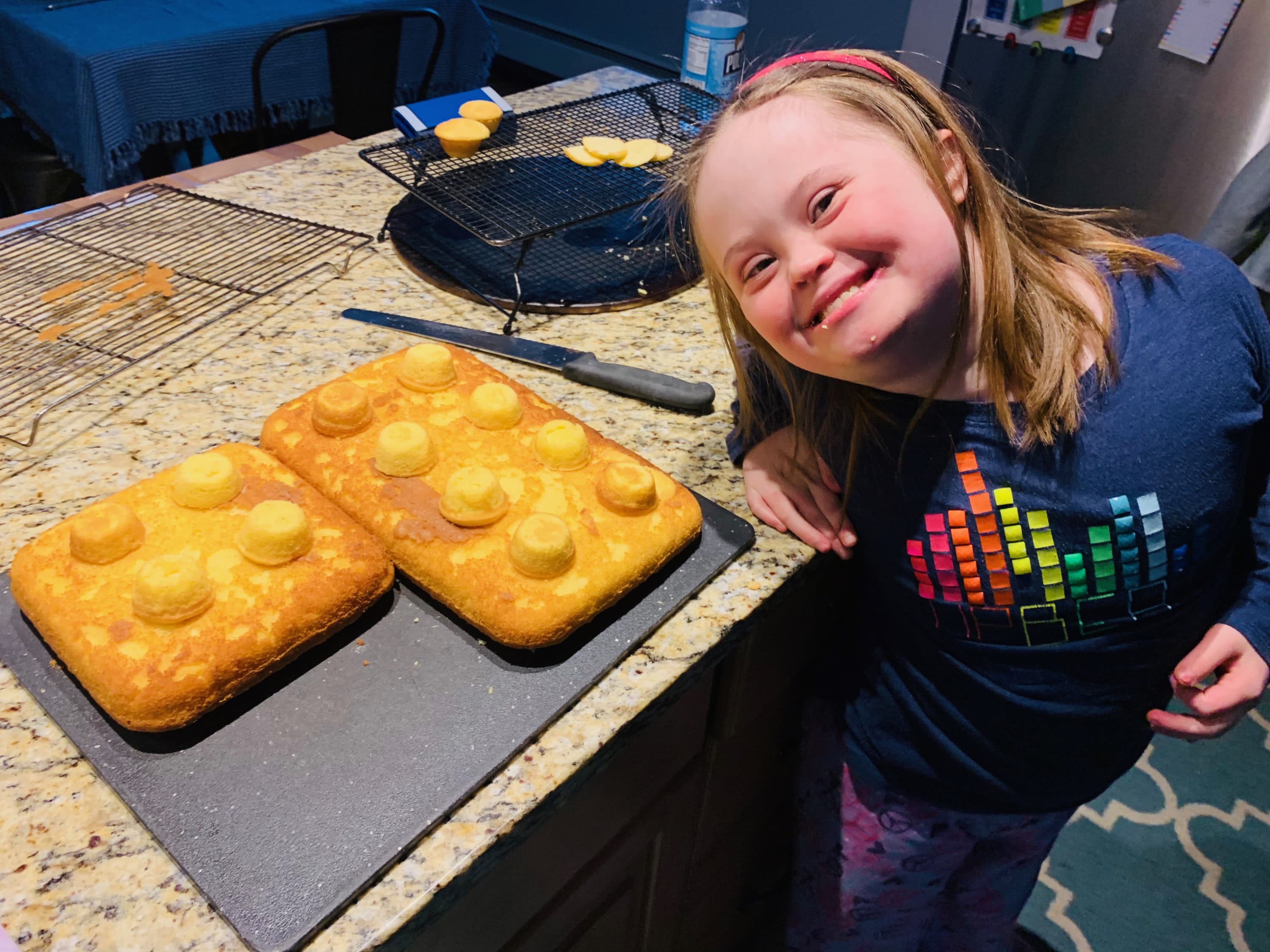 In the Winchell home, baking — one of Moriah's favorite activities — is intertwined with the teaching of fractions. (Courtesy Melissa Winchell)