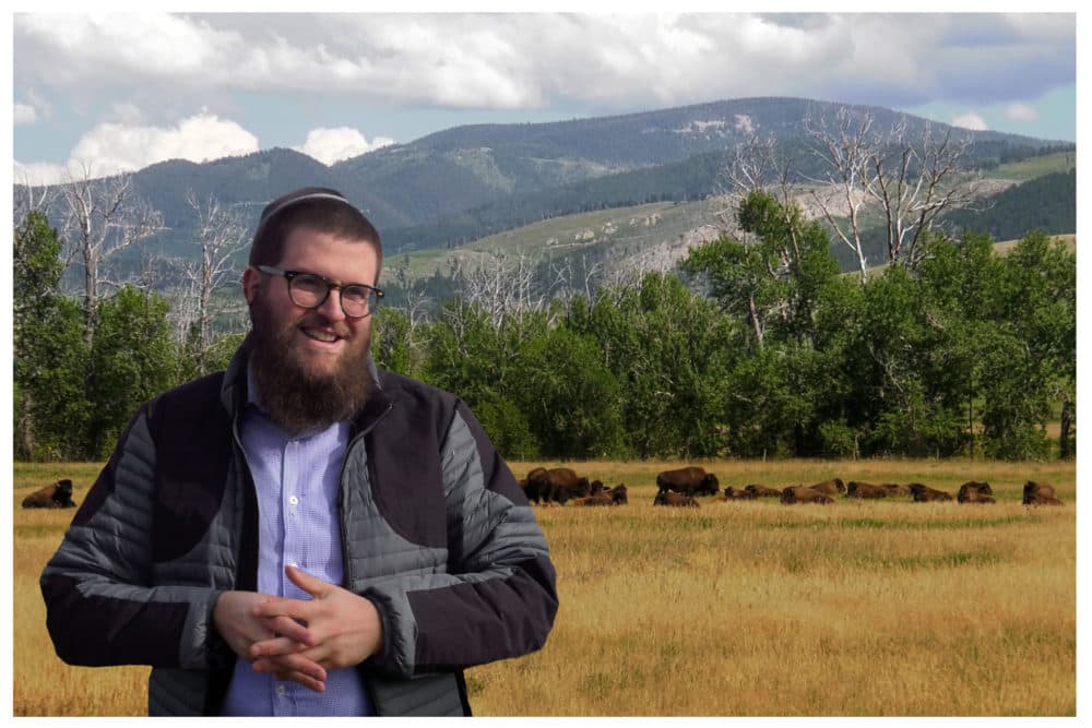 Rabbi Chaim Bruk in Bozeman, Montana. (Courtesy Gerald Peary and Amy Geller)