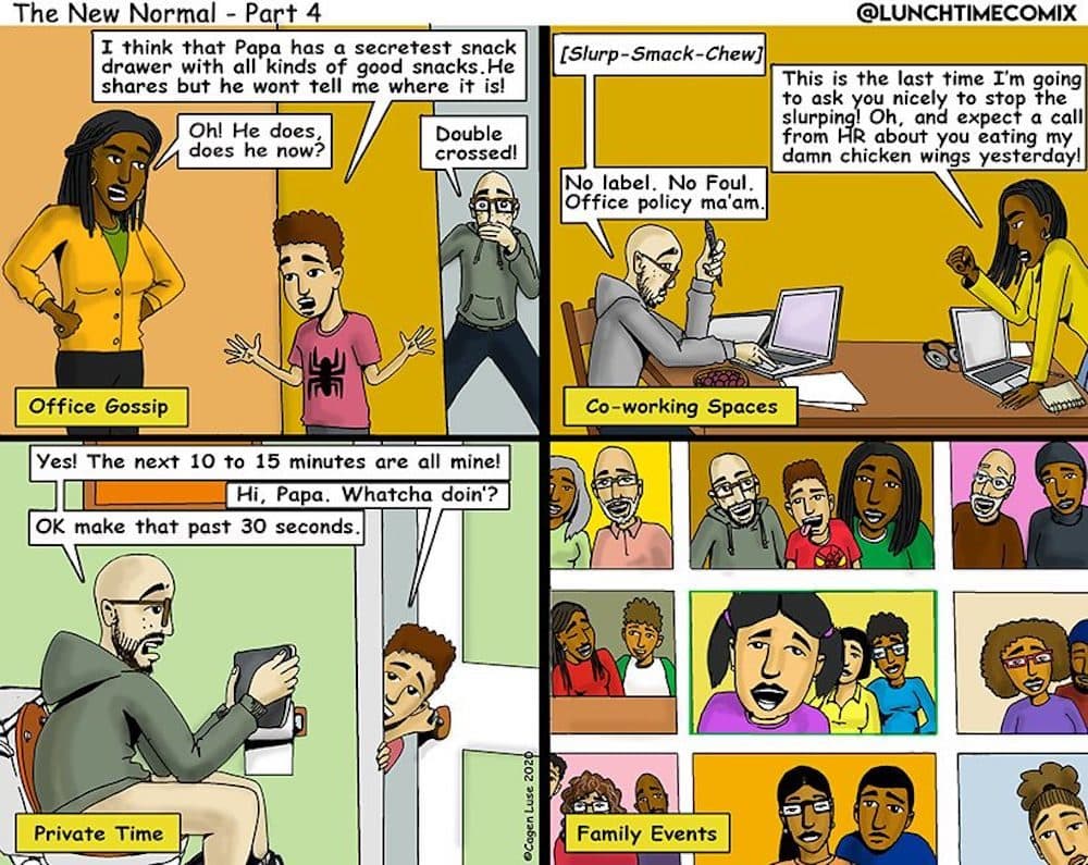 Part 4 of Cagen Luse's comic strip series &quot;The New Normal.&quot; (Courtesy Cagen Luse)