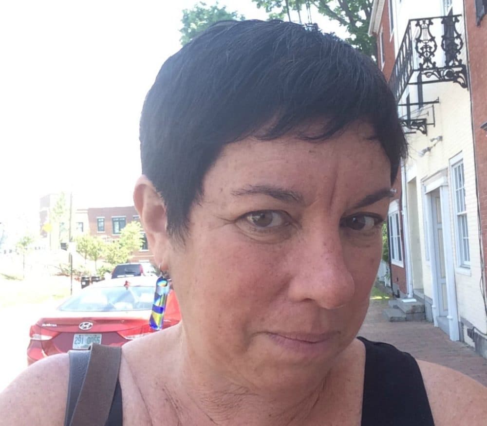 The author, in May 2012, just after leaving the salon on the day she got "the haircut." (Courtesy)