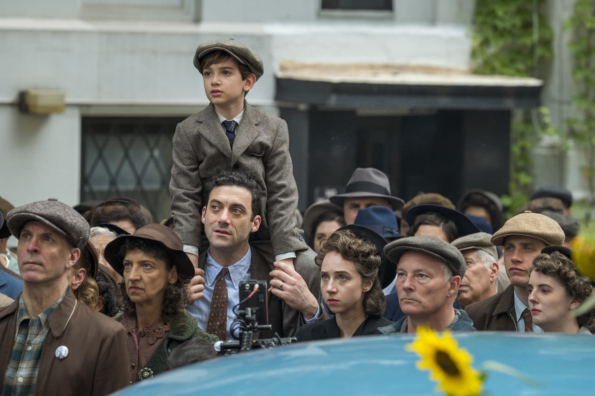 Morgan Spector, Azhy Robertson and Zoe Kazan (center) in "The Plot Against America." (Courtesy HBO)