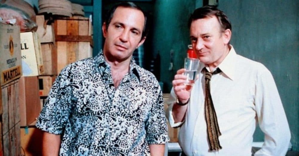 Ben Gazzara (left) and Denholm Elliott in Peter Bogdanovich's 1979 &quot;Saint Jack.&quot; (Courtesy JustWatch)