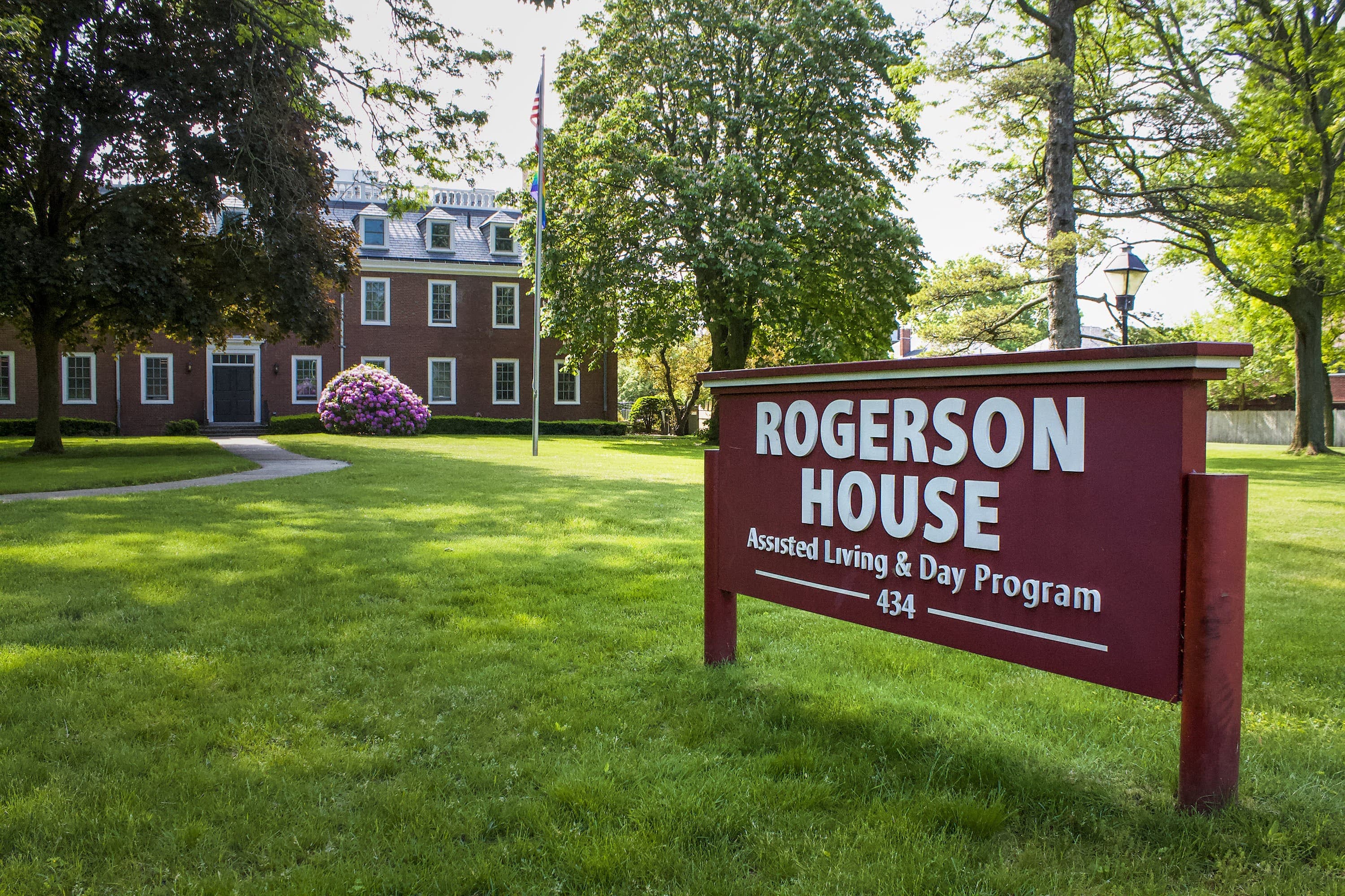 Rogerson House Assisted Living & Day Care Program in Jamaica Plain is one of 255 assisted living facilities in Mass. (Miriam Wasser/WBUR)