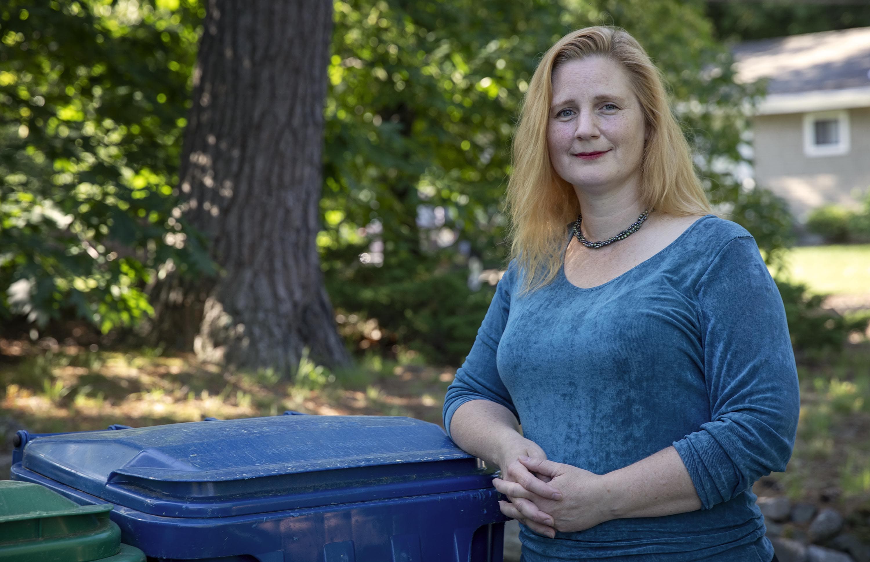 Gretchen Carey, president of MassRecycle. (Robin Lubbock/WBUR)
