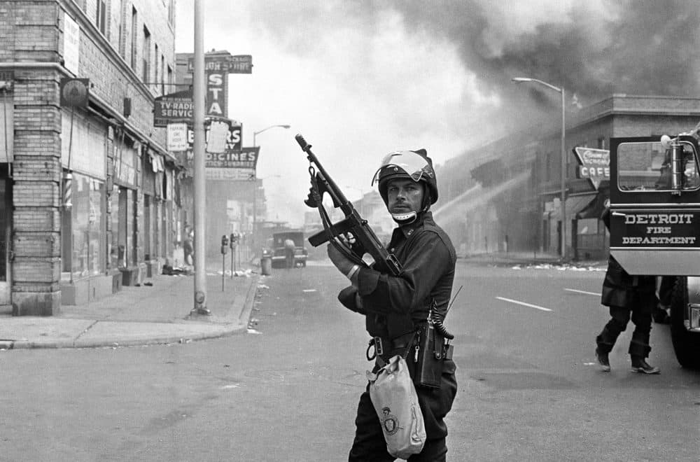 One of the worst racial disturbances in American history erupted in Detroit, Michigan, on July 23, 1967. More than a score of persons were killed in the rioting. (AP Photo)