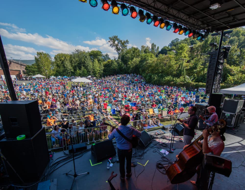 The FreshGrass Bluegrass Festival is typically held in September at MASS MoCA. Five years ago Mr. Sun performed for the large crowd. (Courtesy MASS MoCA/Douglas Mason)