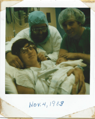 A photo from the birth of Robin Coomer on November 4, 1983. (Courtesy)