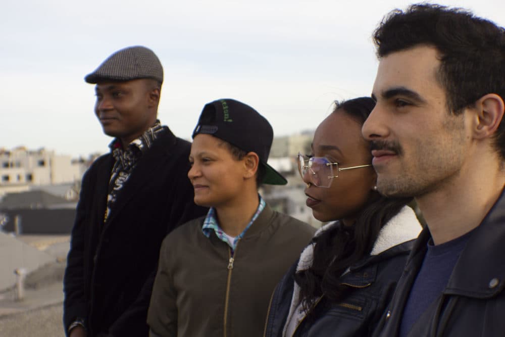 Left to right, Junior Mayema, Mari N'Timansieme, Cheyenne Adriano and Subhi Nahas are featured in the documentary &quot;Unsettled.&quot; (Courtesy Open Door Productions)