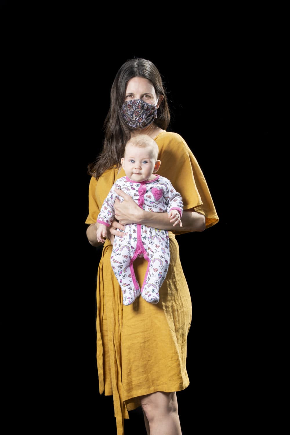 Lake Isabel Scheib Montross, an almost 4-month-old cognitive leaper, with Sarah Montross, a 39-year-old art museum curator. An unexpected positive from the pandemic has been the amount of time they’re able to spend together. (Courtesy Katherine Taylor)