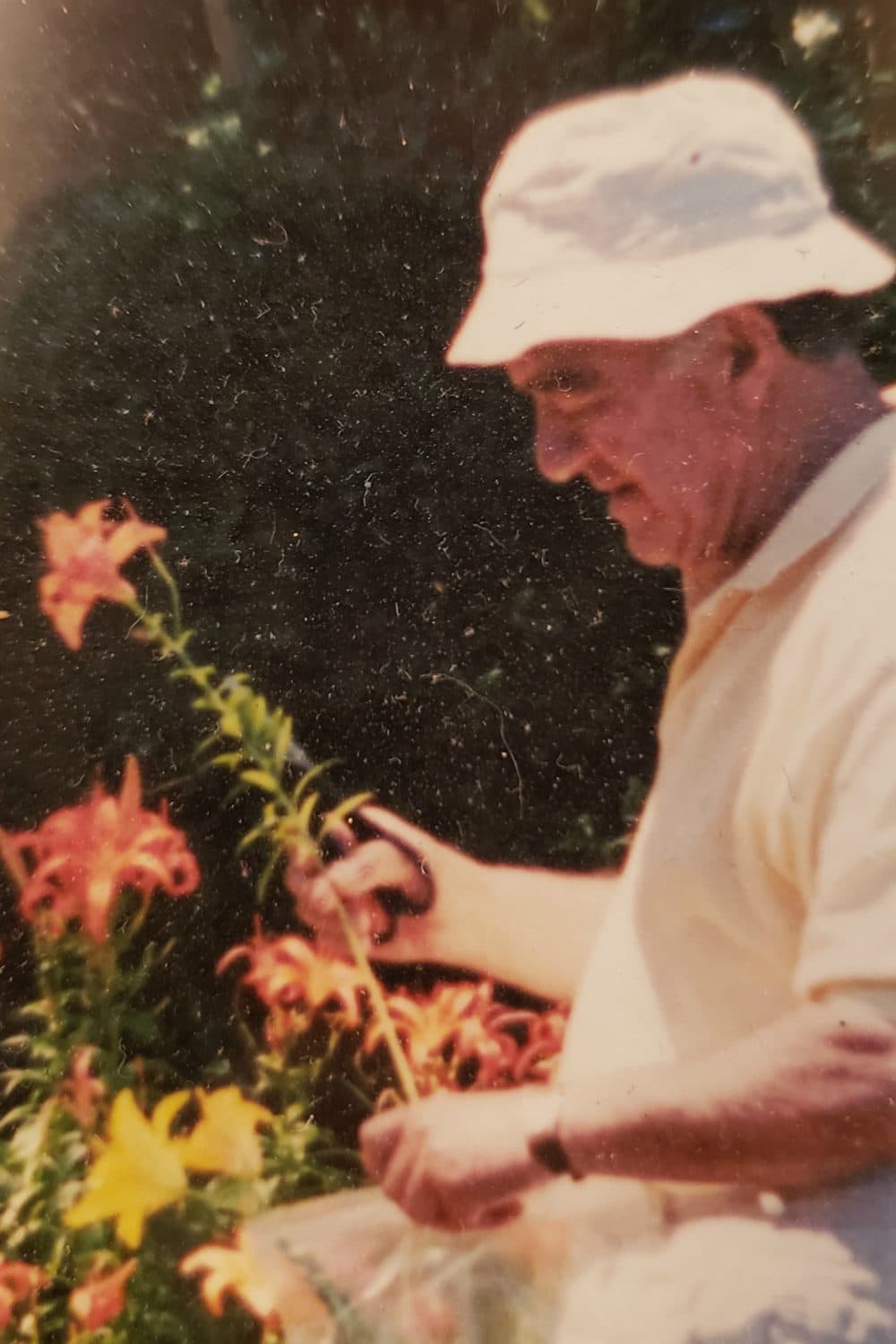 The author's father in his garden in 2000. (Courtesy)